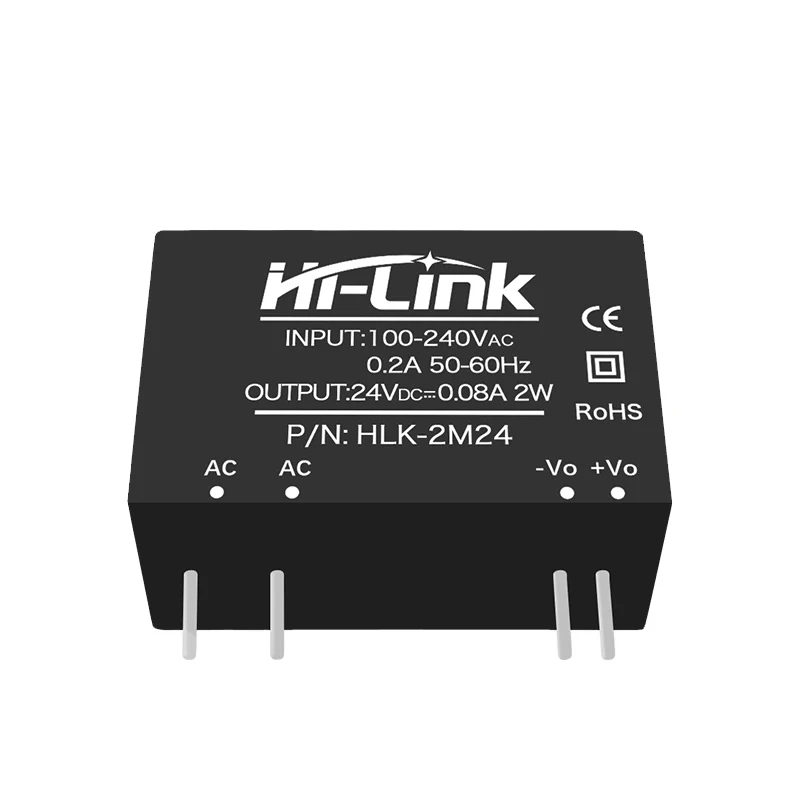 Hi-Link Original 3000Vac Isolated 24V 2W 100~240Vac AC-DC Power Supply Module HLK-2M24