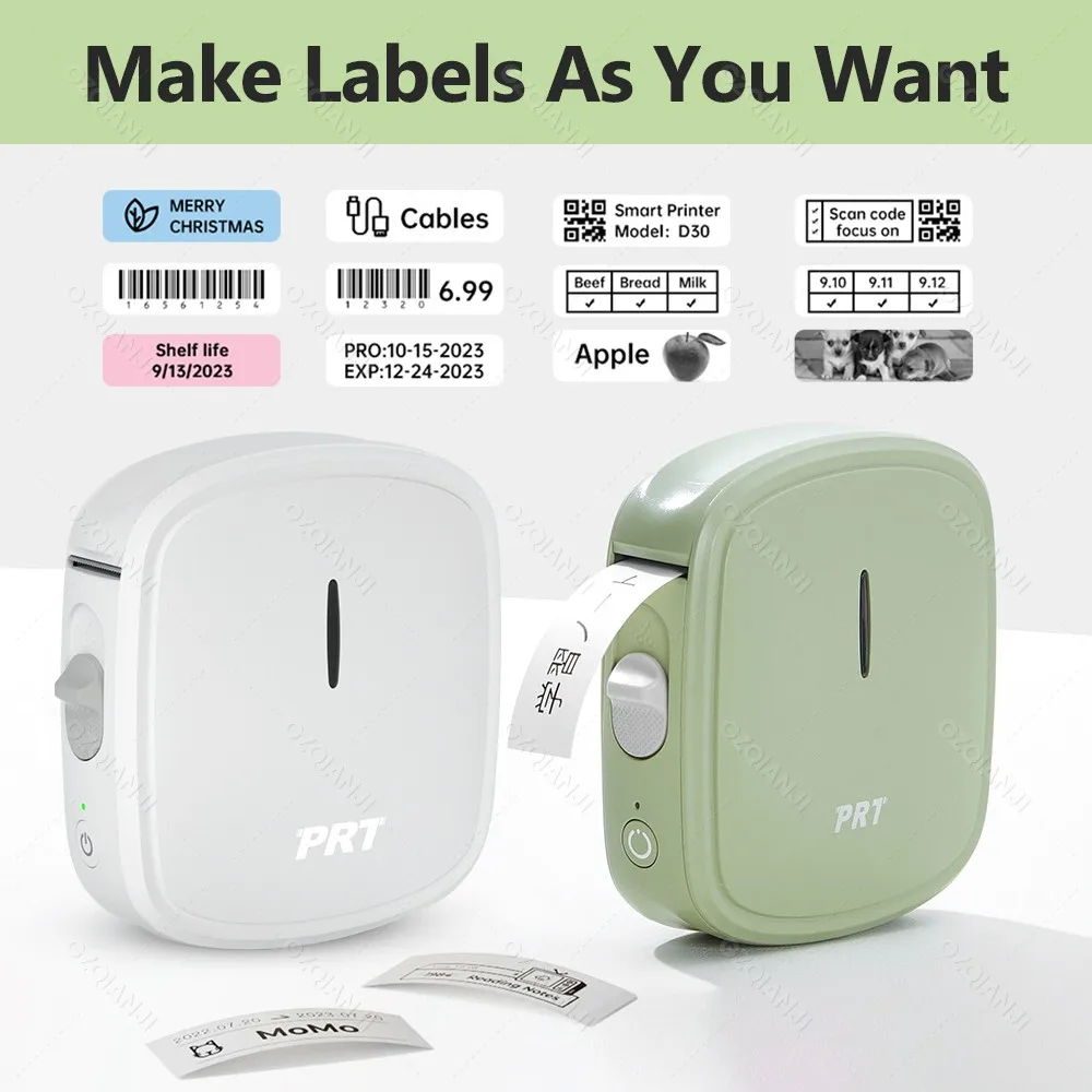 Portable Mini Label Machine Q2 Adhesive Sticker Printer Bluetooth Thermal Pocket Home Office Labeler Similar as D110 D11 Printer