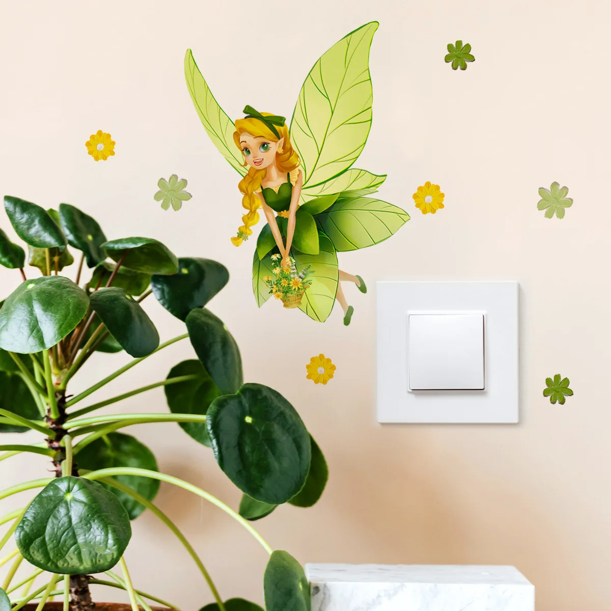 Description Picture 5 of itemFairy Elf Fairy Luminous Wall Stickers for Kids Rooms Girls Room Home Decor Glow In The Dark Fluorescent Light Switch Stickers