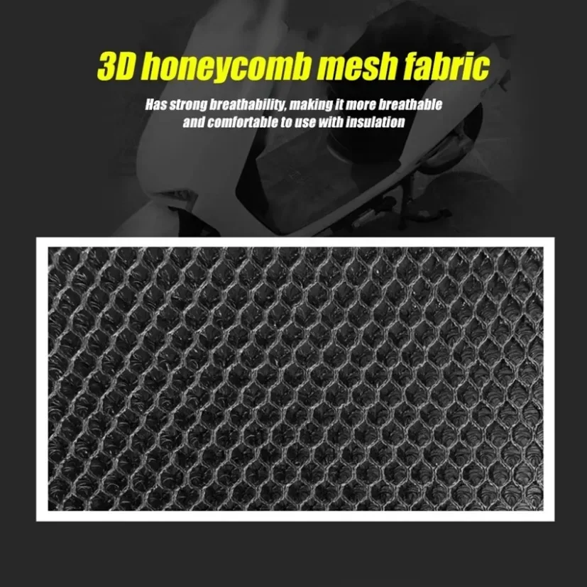 Summer 3D Mesh Motorcycle Seat Cover Breathable Scooter Seat Covers Cushion Anti-Slip cover Grid Protection pad