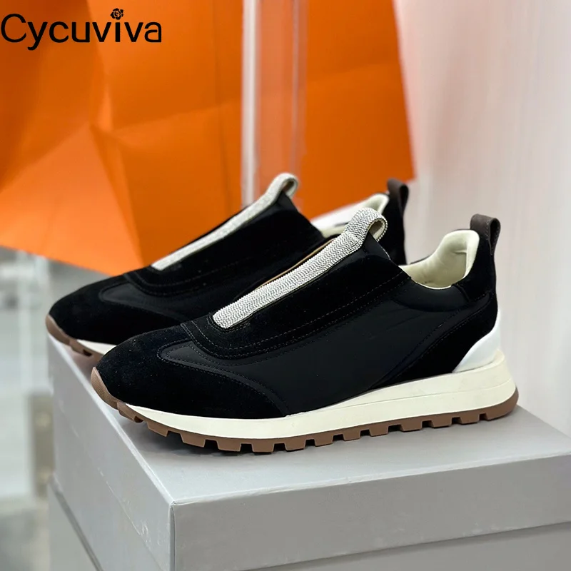 2023 New Platform Sneakers For Women Round Toe Thick Sole Casual Driving Shoes Designer Brand Party Vacation Walking Shoes Women