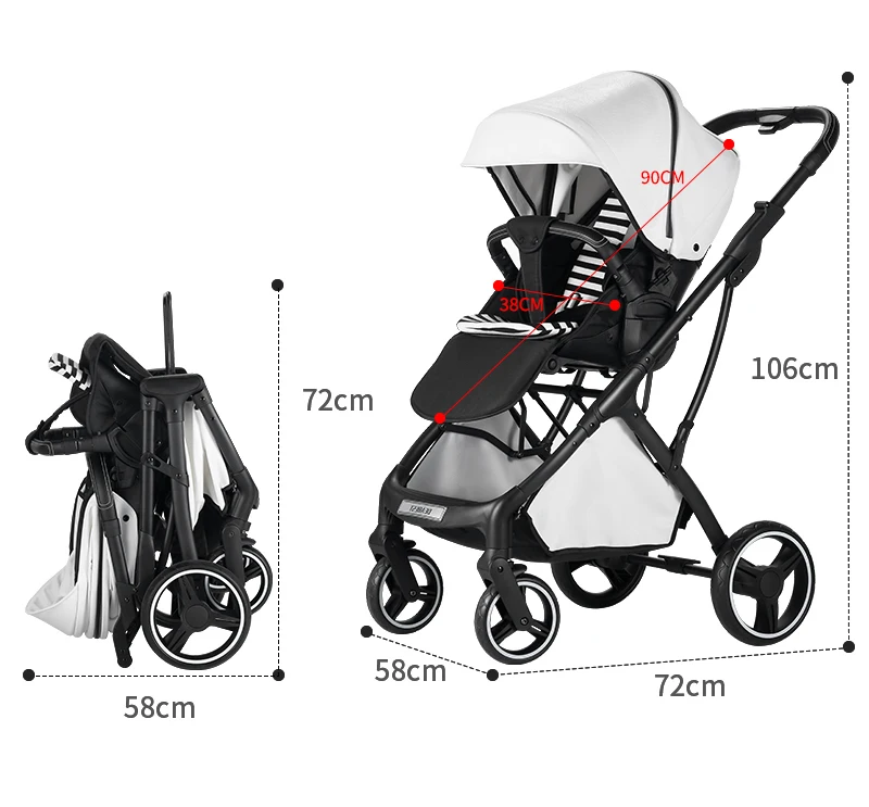 DEAREST Chinese Luxury Baby Stroller Supplier Directly Sale High View Baby Stroller 3 in 1 With Car Seat