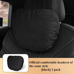 Ergonomic Car Seat Cushion Set with Headrest Neck Pillow and Lumbar Support - Premium Memory Foam Car Interior Accessories (Black  one)