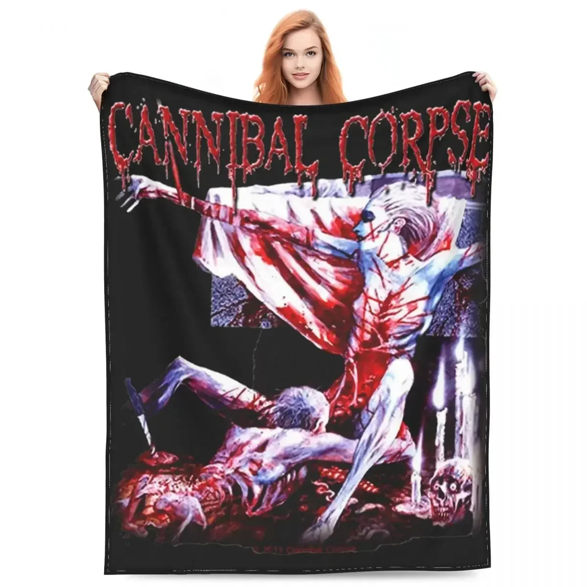 Cannibal Corpse Rock Band Merchandise Blanket Coral Fleece Plush Sofa Heavy Metal Throw Blanket Cozy Warm for Office Bedspreads 2