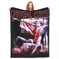 Cannibal Corpse Rock Band Merchandise Blanket Coral Fleece Plush Sofa Heavy Metal Throw Blanket Cozy Warm for Office Bedspreads 2