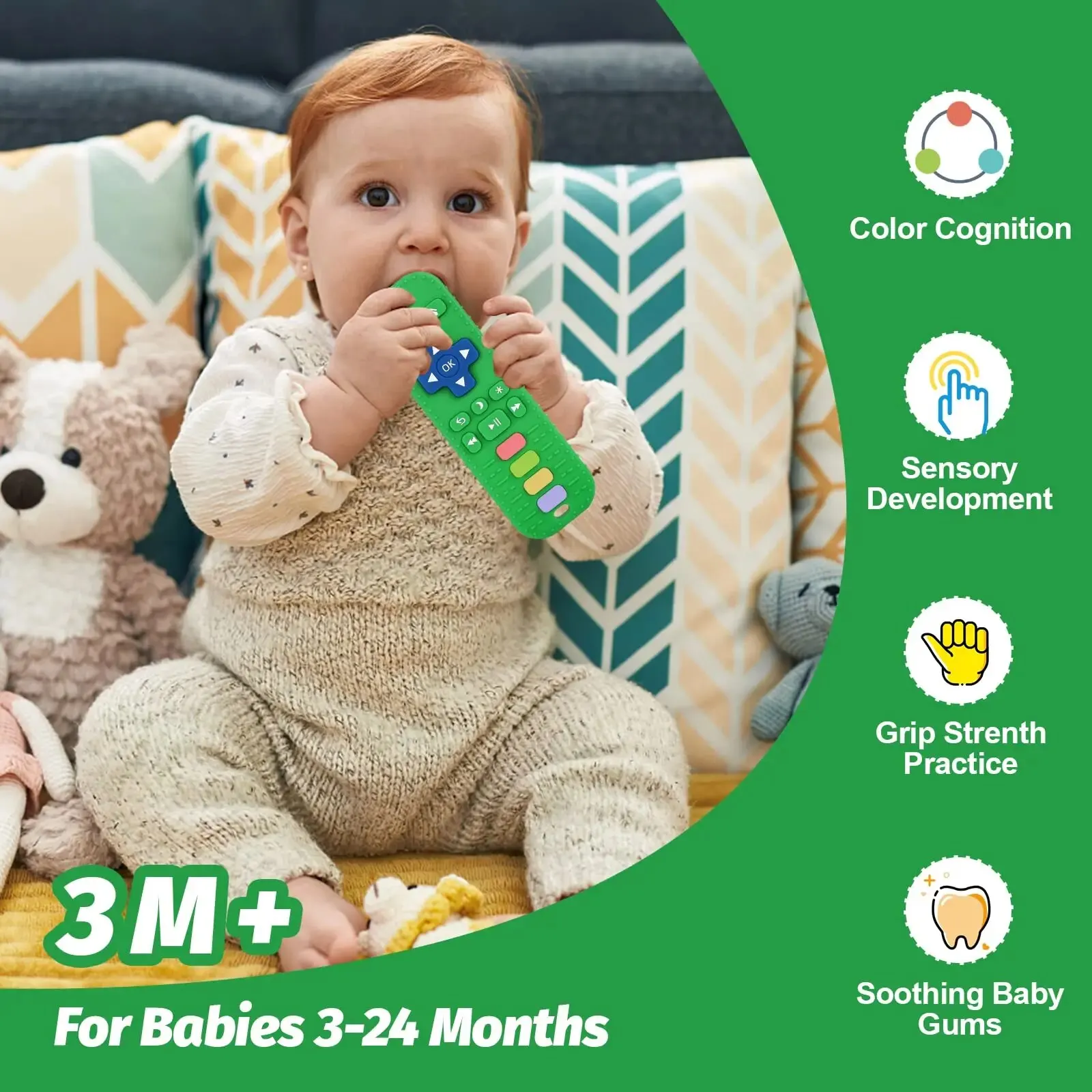 Teething Toys 1PC Silicone Baby TV Remote Control Shape Teether BPA Free Chewing Sensory Accessories