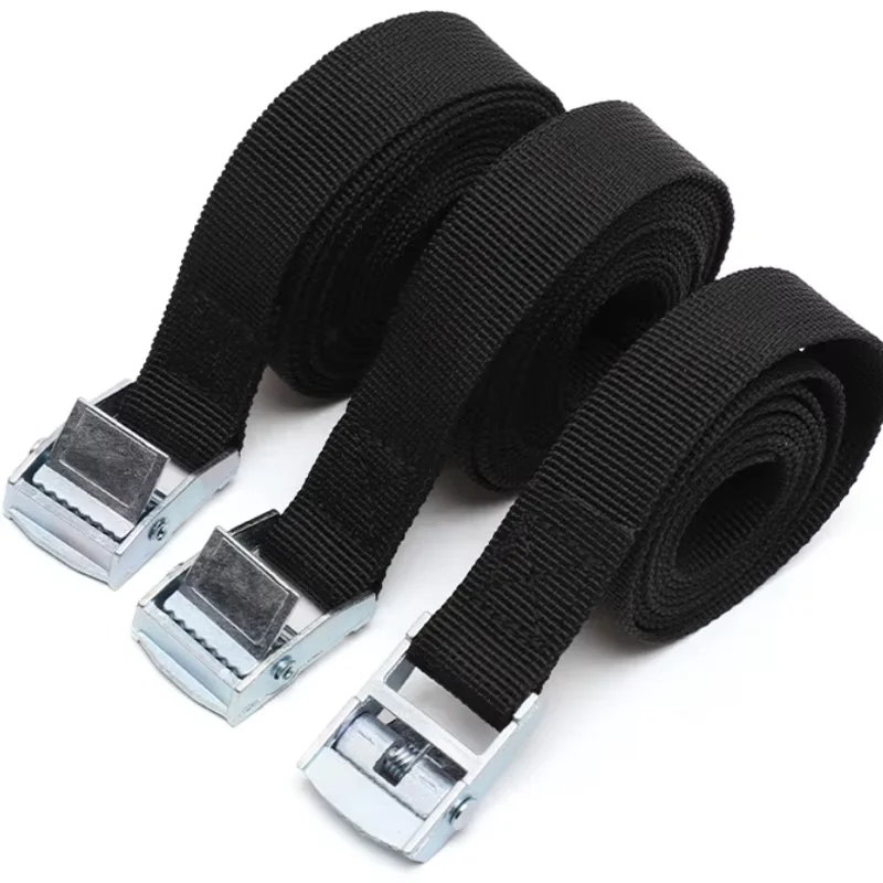 3/4p 2M Buckle Tie-Down Belt Cargo Straps for Car motorcycle bike With Metal Buckle Tow Rope Strong Ratchet Belt for Luggage Bag
