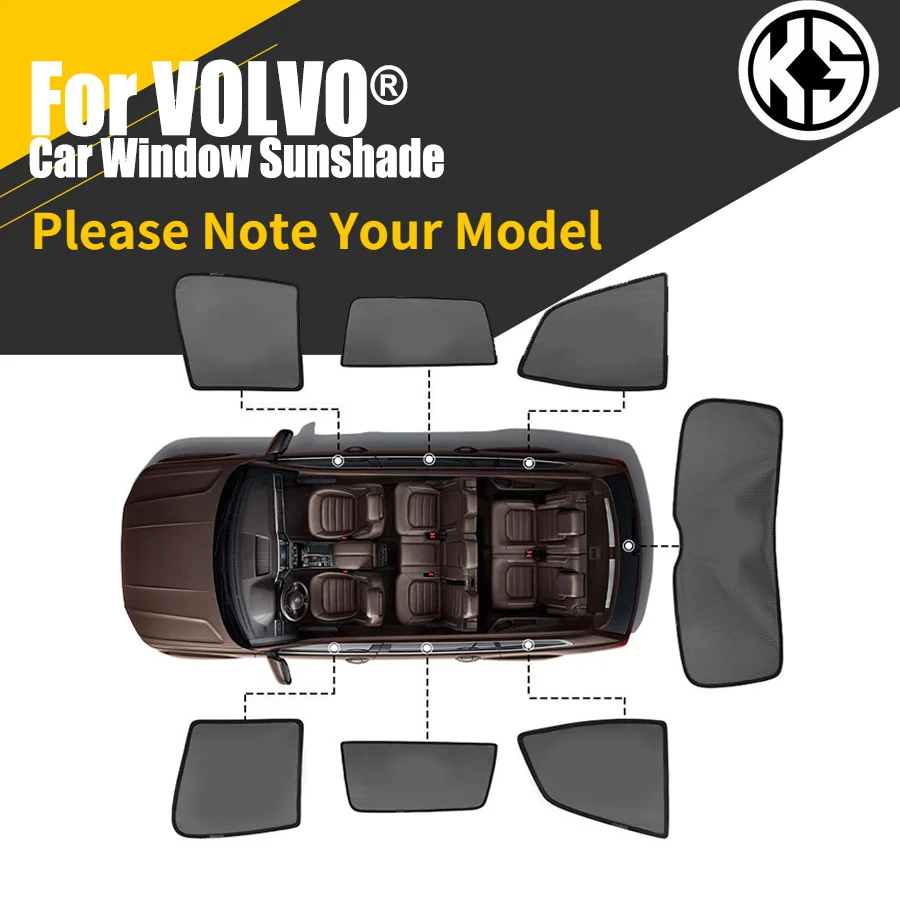 Custom Magnetic Side Car Window Sunshade For VOLVO S60 S90 XC60 XC90 V60 V40 Curtain Mesh Please Note Your Model | Автомобили и