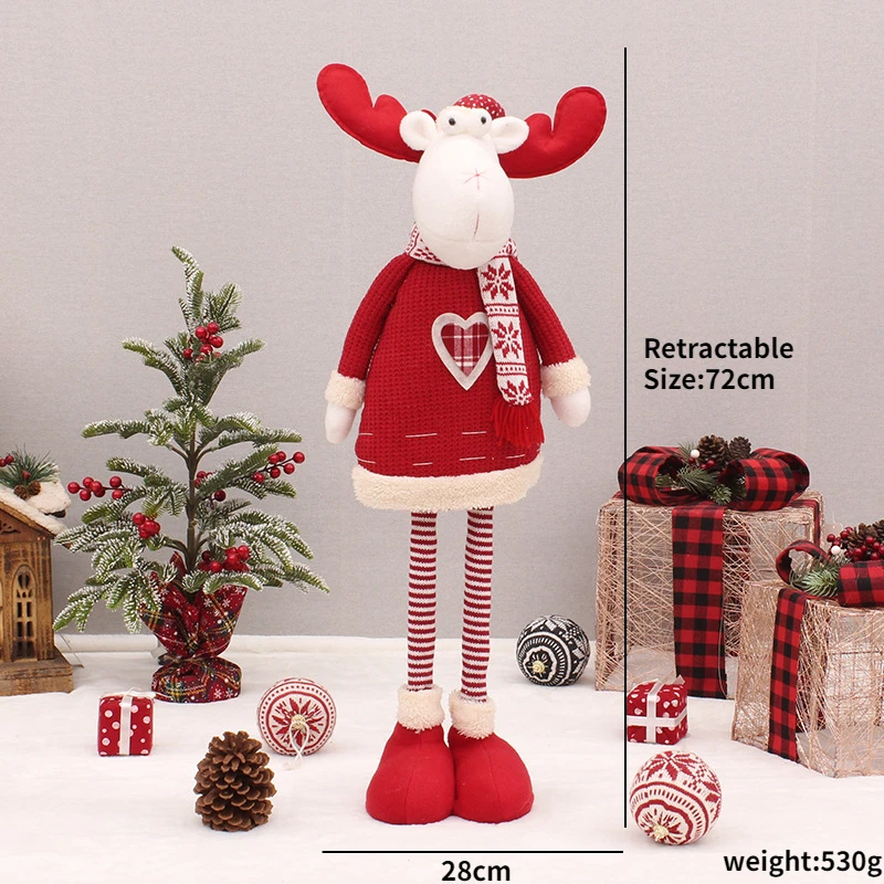 Adornos navideños de Año Nuevo 2022 para el hogar 25 estilos Altura 30 cm Muñeco de Papá Noel Regalos para niños Adornos de ventana Navidad