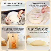 Mélangeur de boulangerie KYCOR inclus dans le kit de culture de levure, avec panier de fermentation rond, panier de fermentation et batteur à œufs 6