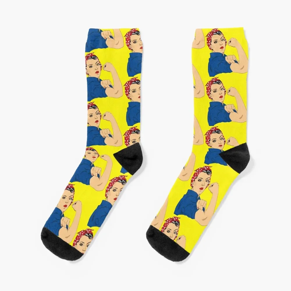 

Rosie The Riveter Socks cute anime floral Men Socks Luxury Brand Women's