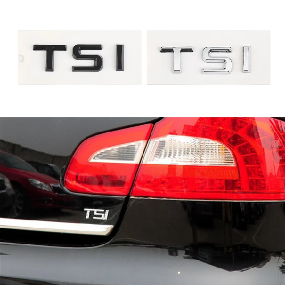 Car Rear Trunk Tsi Letters Logo Emblem Sticker Per Skoda Vw Styling Accessories