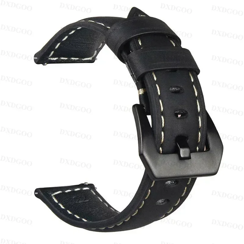Quick Release Quality Genuine Leather Watchband - Retro Style