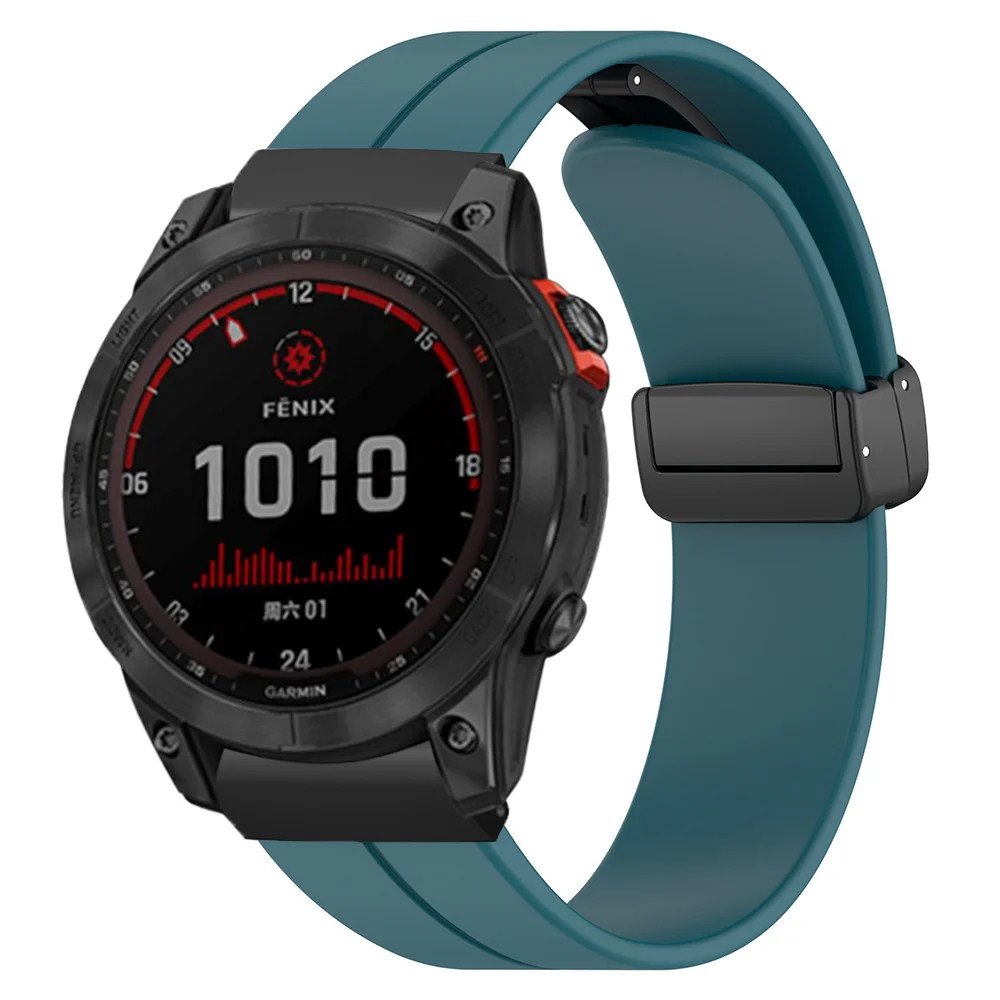 Magnetic Quick Release Silicone Bracelet with Folding Buckle