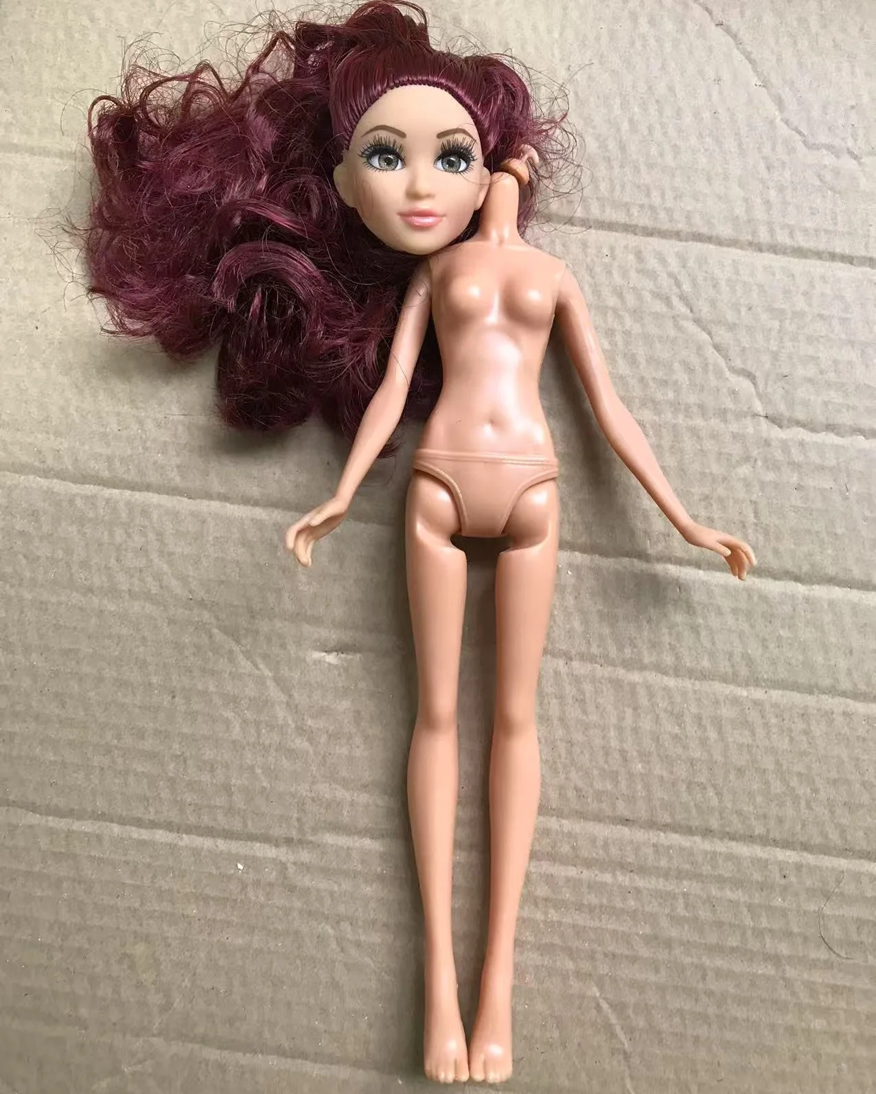1/6 Puppenköpfe mit Brille und echten Wimpern, beige, braun, weiße Haut, 25 cm, MC2-Körper, kompatible Kopfteile für Puppenfiguren – Detail 23