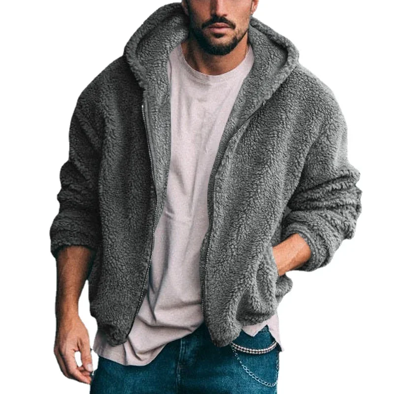 New Coats Fashion Men's style Jacket Wool Particle Hooded Loose  Men's Parkas Thicken Warm Short Winter Hooded Jacket  Coat 3XL