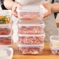 Boîte de conservation alimentaire pour réfrigérateur, conteneur scellé étanche, organisateur de congélateur pour viande, fruits et légumes, 2/5 pièces 4