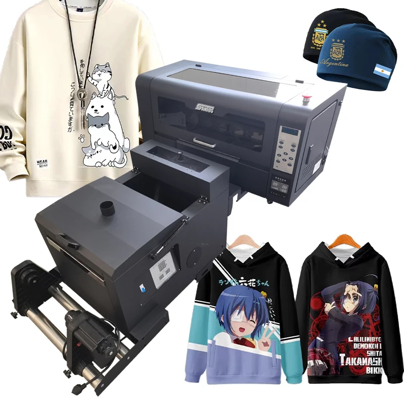 A3 Dtf Double Eps Xp600 Head Pet Film Printer A3 30Cm Size T Shirt Tessuto Indumento Dtf Printer Set Dtf A3
