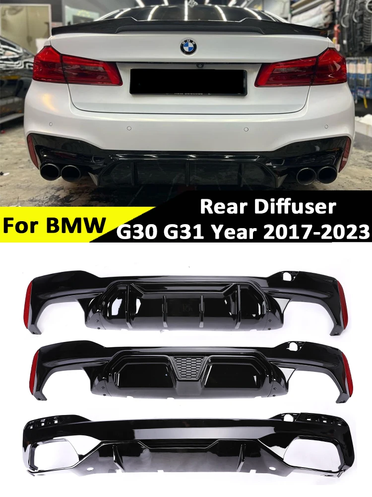 

Глянцевый черный диффузор для BMW 5 серии G30 G31 2018-2023 M5 MP