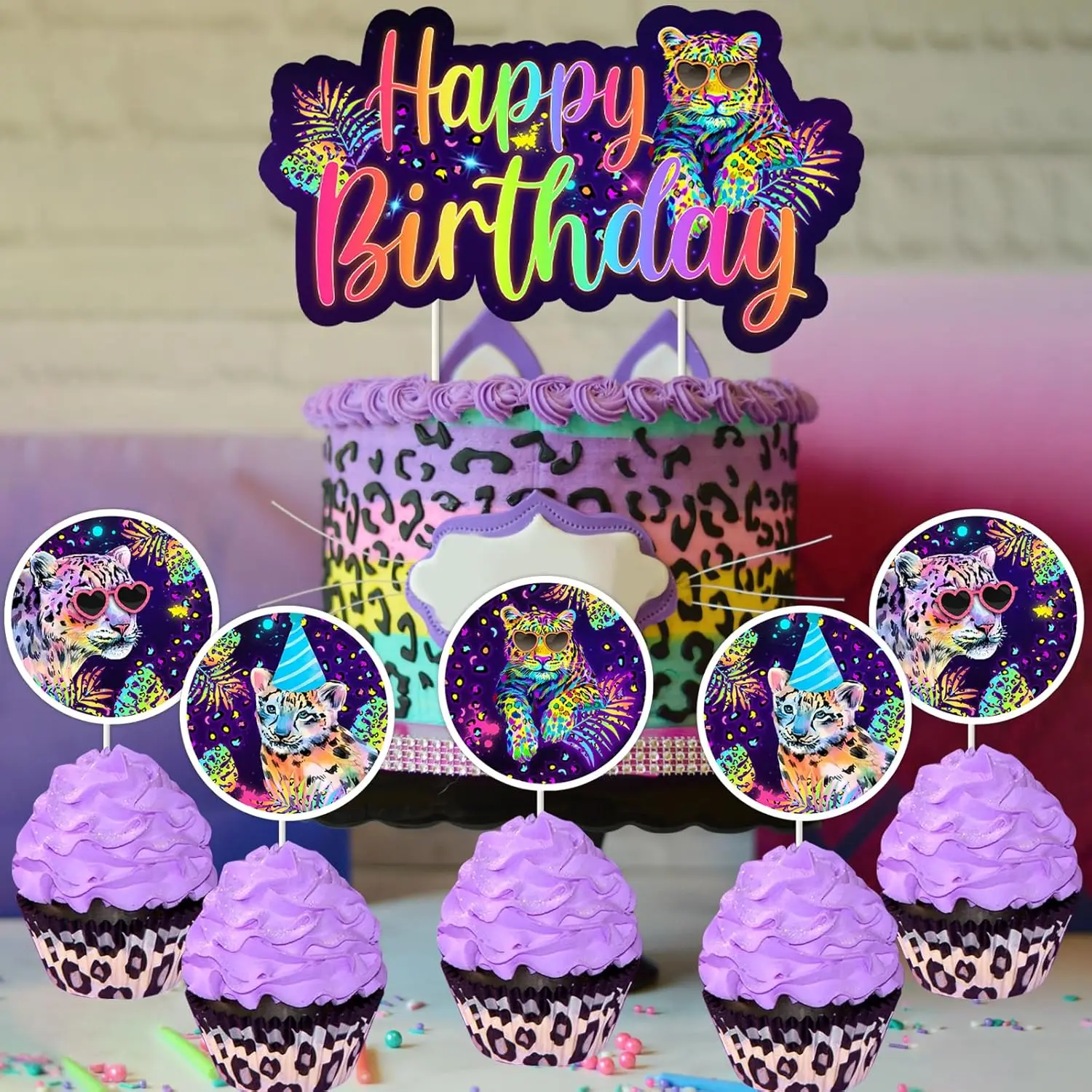 Cheerful, Wild, and Perfectly On-Point: My Real Experience with Cheetah  Print Birthday Cake Topper Set, image size:1500x1500