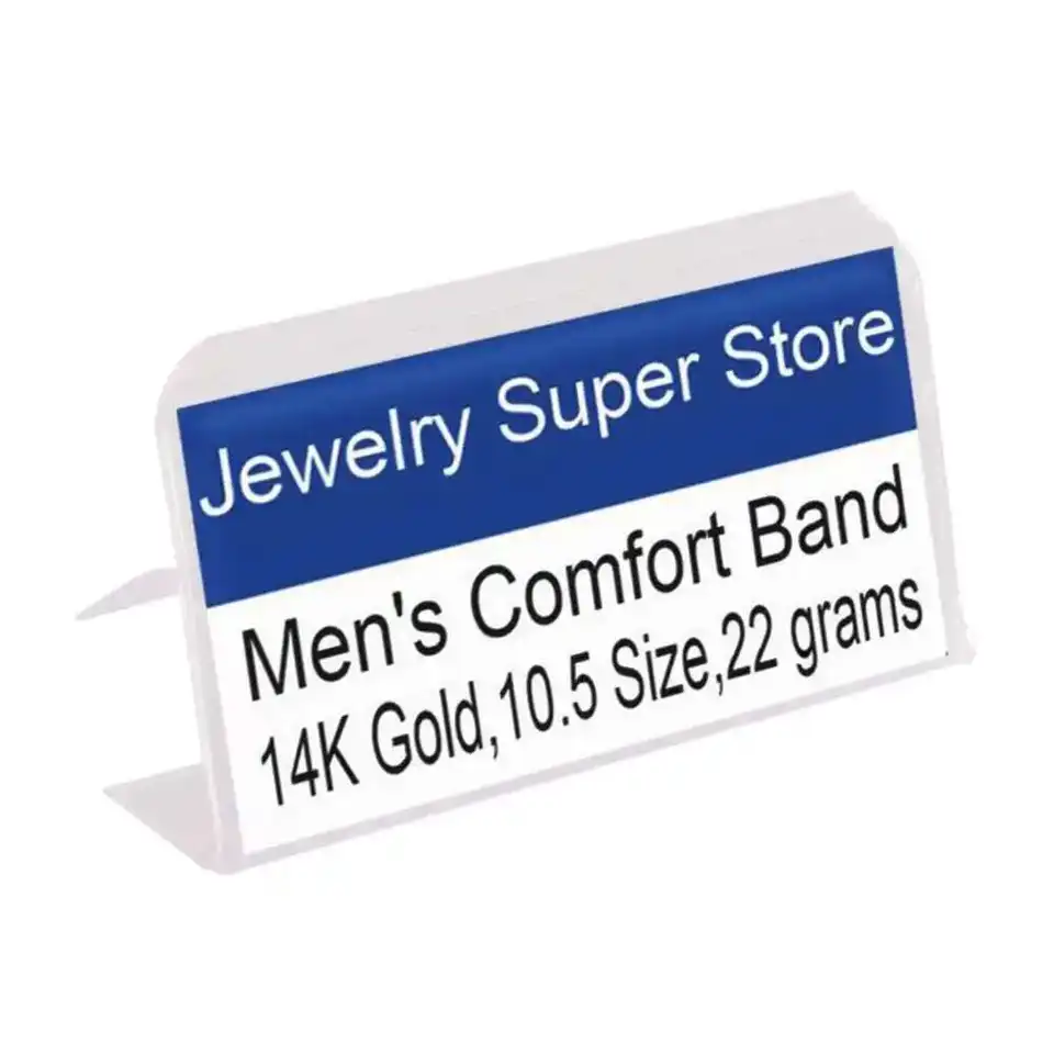 70 Porta Prezzi In Plastica Trasparente - Espositori Etichette Per Negozi, Supermercati E Mensole - Foto 4