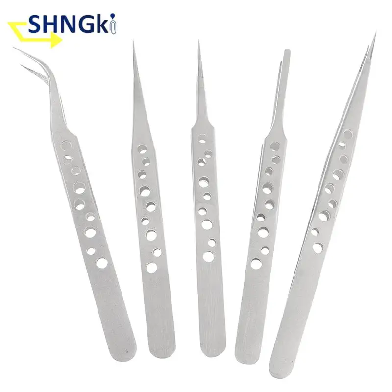 정밀 산업용 핀셋 정전기 방지 자기 스테인레스 스틸 핀셋 세트, 전자 납땜 유지 보수 수공구