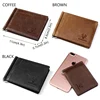 Ultra-thin Men's Money Clip Wallet Vintage Genuine Leather Bifold Card Holder Purse Mini High Quality Male Money Purse Cartera 5