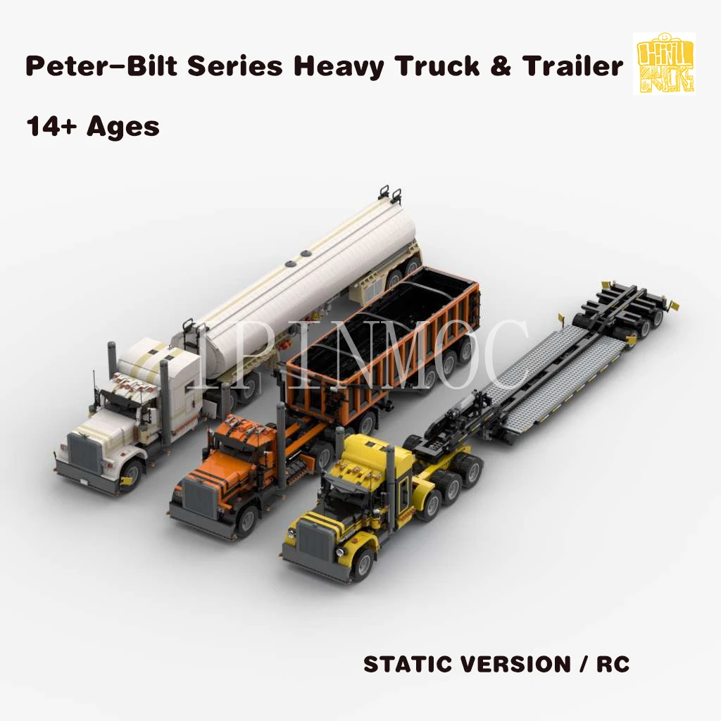 Moc P Heavy Truck & Trailer Con Disegni Pdf Building Blocks Mattoni Bambini Giocattoli Fai Da Te Regali Di Natale Di Compleanno