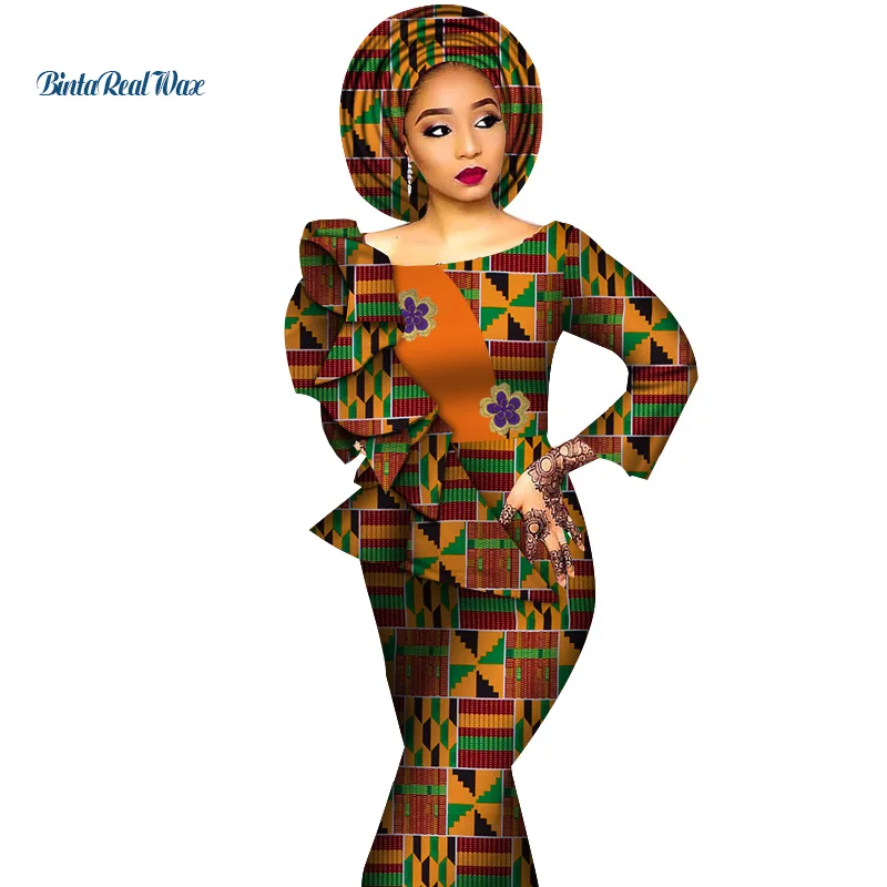 ڸ ī 巹 μ Draped ƮƮ  巹 Vestidos Bazin  ī Ankara 巹 Ƿ WY4291