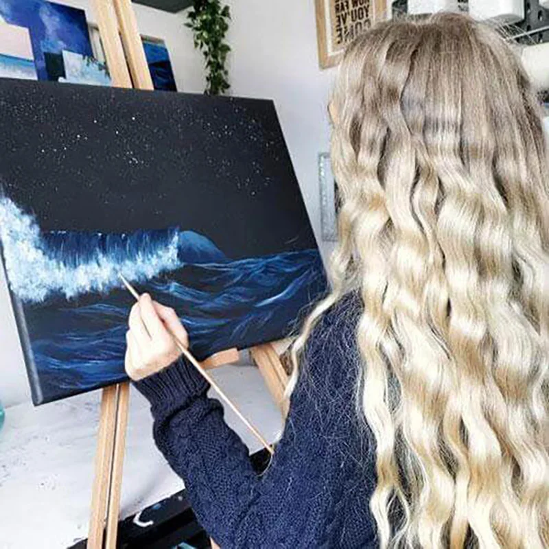 Stretched Canvas 0.57x5M White Black Cotton And Linen Blend Canvas Roll Blank Canvas Oil Painting Acrylics Painting Fine Art Supplies HB-14