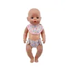 Cute Print Pop Burp Cloth Bibs For 18Inch American&43Cm Reborn Baby Doll Clothes Accessories Our Generation Girl's Toys Gift 5