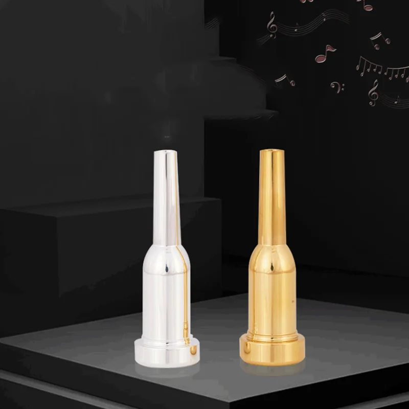 Musical Instrument Accessories Brass Trumpet Mouthpiece 7C/5C/3C, Silver and Gold