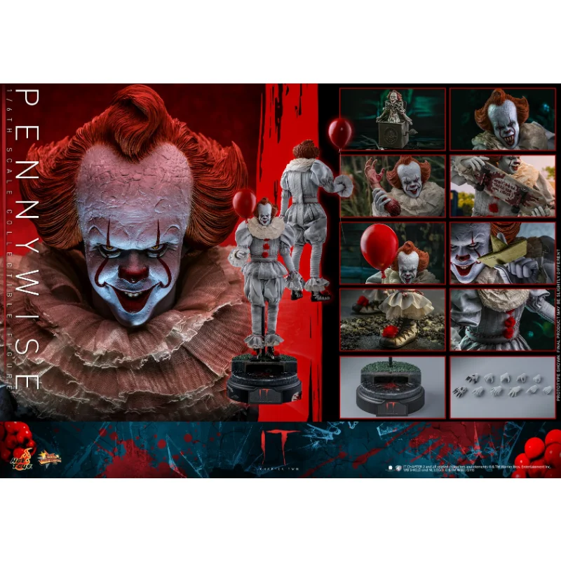 

Original HOTTOYS 1/6 MMS555 Clown Back 2 It Clown Pennywise Action Figure Collection Model Hobbies Toy Gift In Stock
