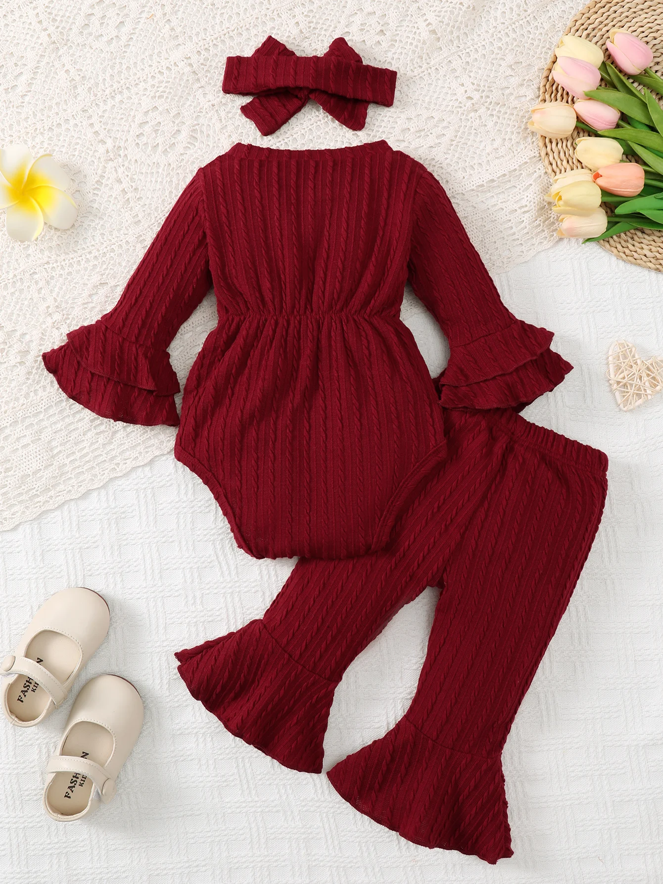 Baby Girl Bow Jumpsuit 2