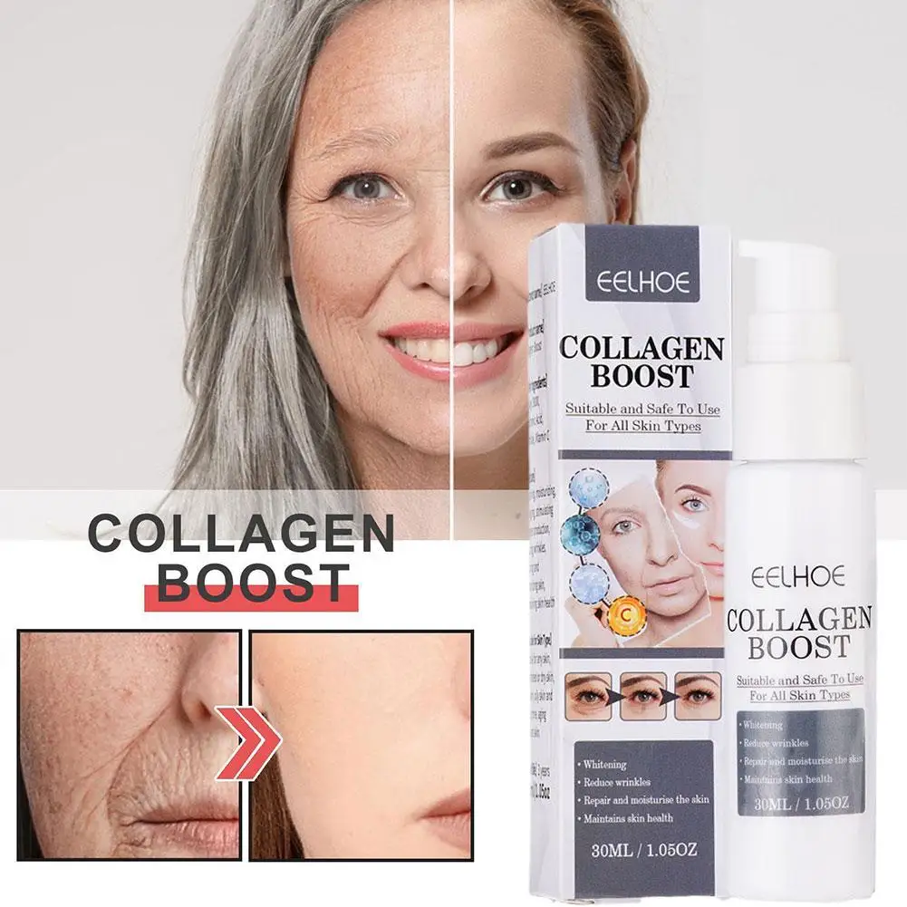 1/2pcs 30ml Collagen Boost Anti-Aging Serum Dark Spot Removal Wrinkle Face Pale Spot Dark Spot Corrector Serum Removi_voghion.com