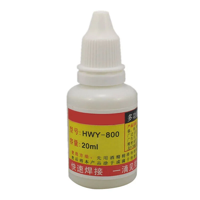 20ml Stainless Steel Flux Soldering Paste Liquid Solder Tool Quick Welding Effective Liquid Welding Materials Soldering Tools 20ml 35ml 50ml stainless steel flux non toxic paste liquid solder tool nickel copper metals quick welding welding aid materials