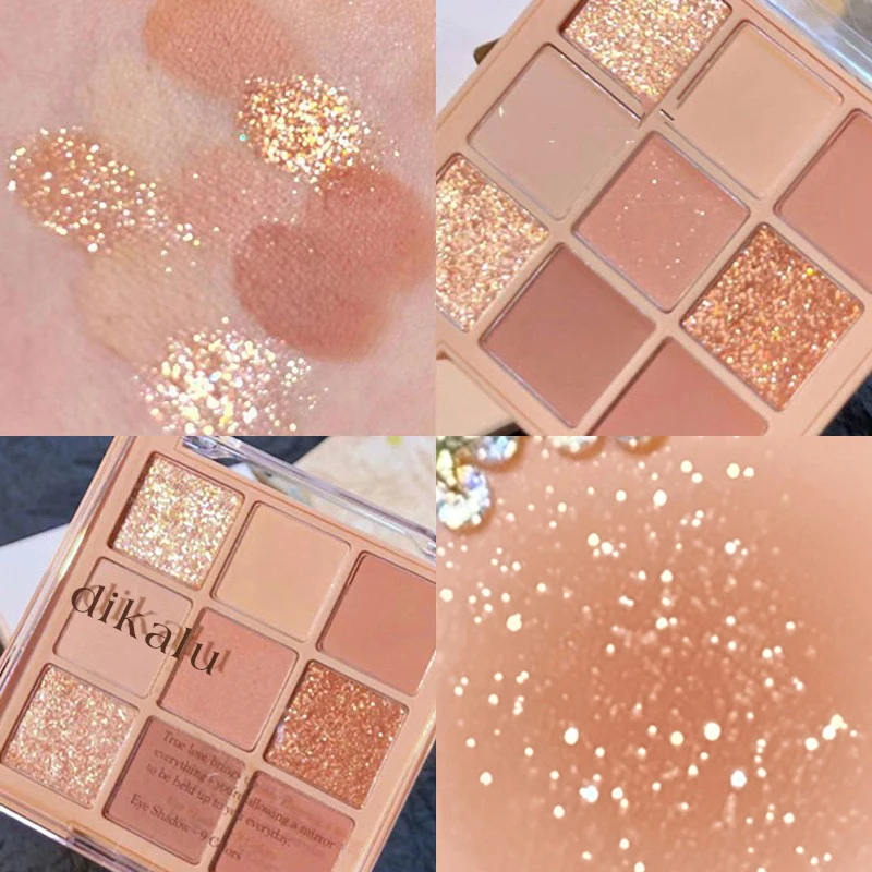 Pearlescent Matte Eyeshadow Pallete 9 Colors Waterproof Glitter Natural Nude Matte Eye Shadow Long Lasting Eyes Makeup Palette eye shadow,eye shadow plate