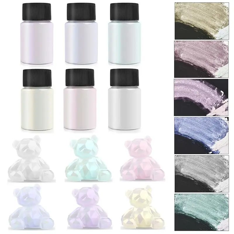 

10 г/бутылка поляризационный порошок смола пигмент Сделай Сам эпоксидная смола, форма Жемчужный Блеск порошок краситель эпоксидные украшения инструменты для изготовления