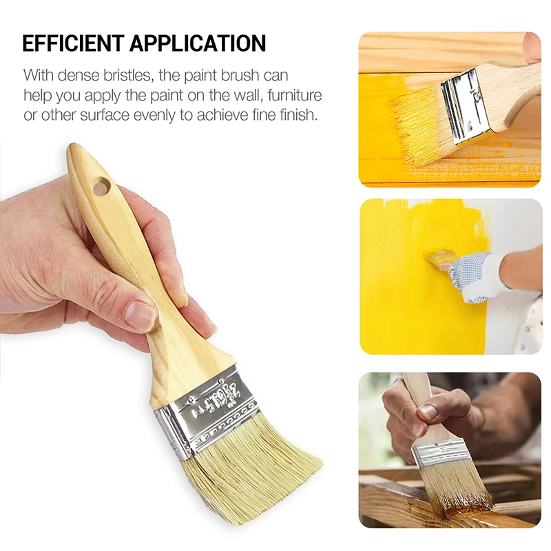 5pcs Paint Brush Set BBQ Brush Home Improvement Corner Brushes For Wall Furniture Art Decoration Painting Tool Accessories