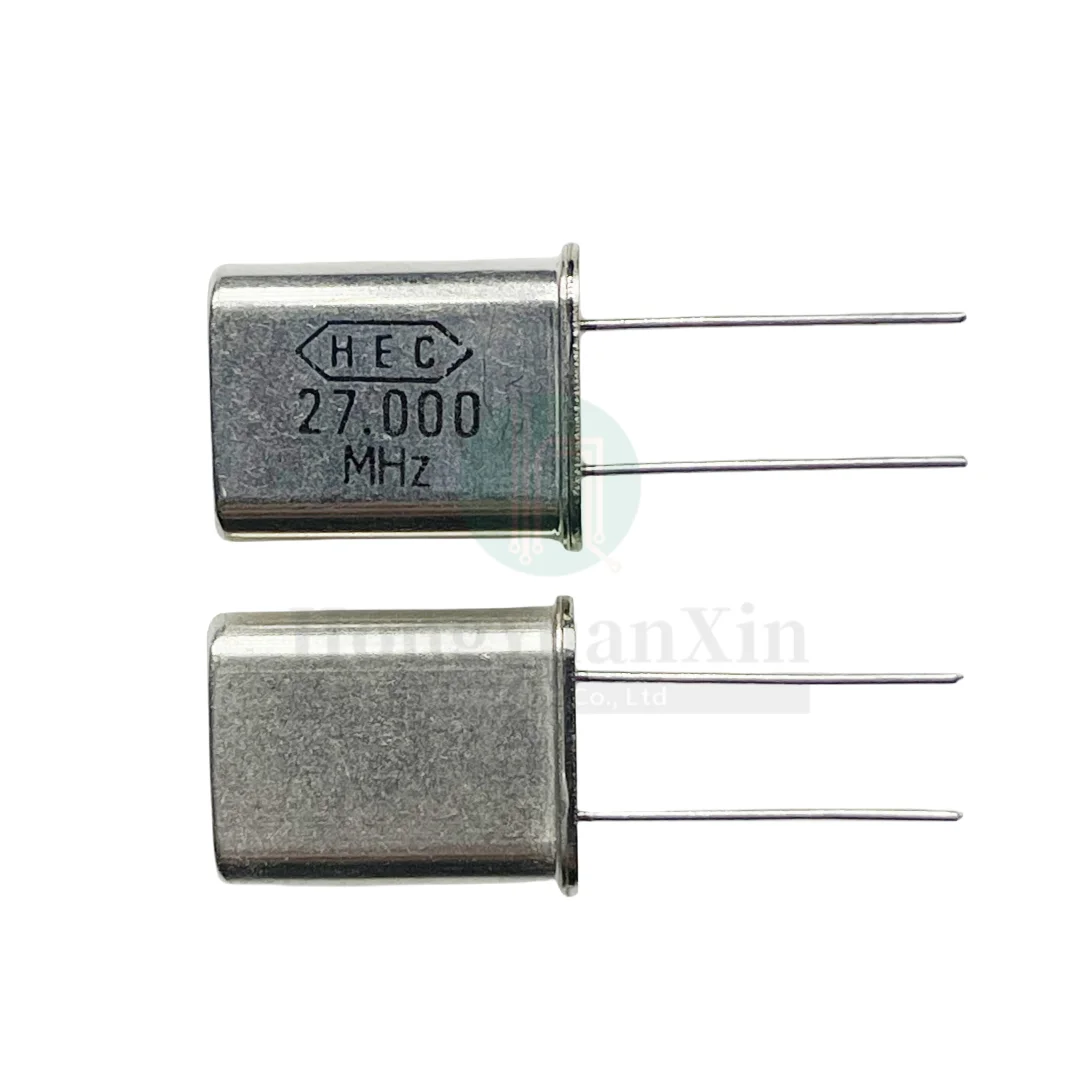 50PCS/인라인 패시브 수정 발진기 27MHZ HC-49U 27M  27.000MHZ..
