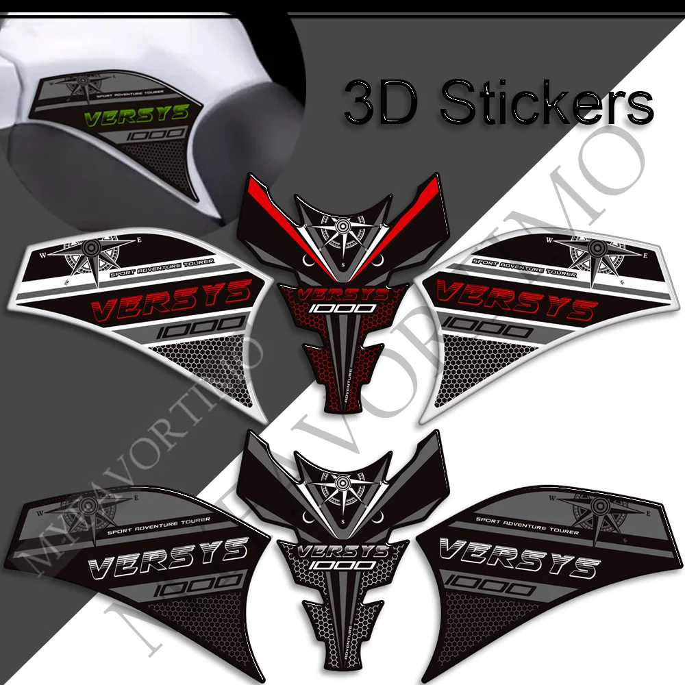 

Motorcycle Trunk Luggage Cases Side Gas Fuel Oil Kit Knee Stickers Decals Protector Tank Pad For Kawasaki VERSYS 1000 SE LT