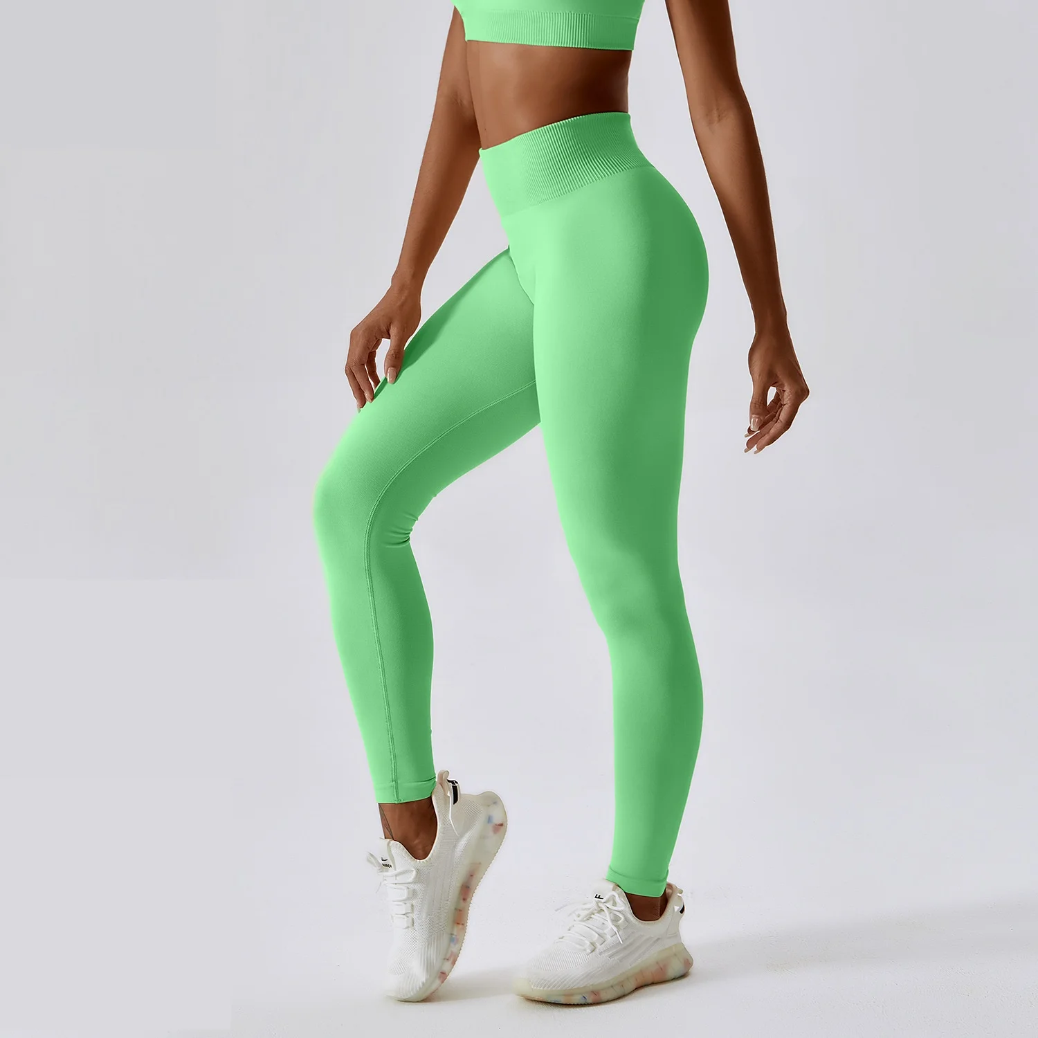 Top Women's New Yoga Leggings Gym Seamless Ass Tight Sports Pants