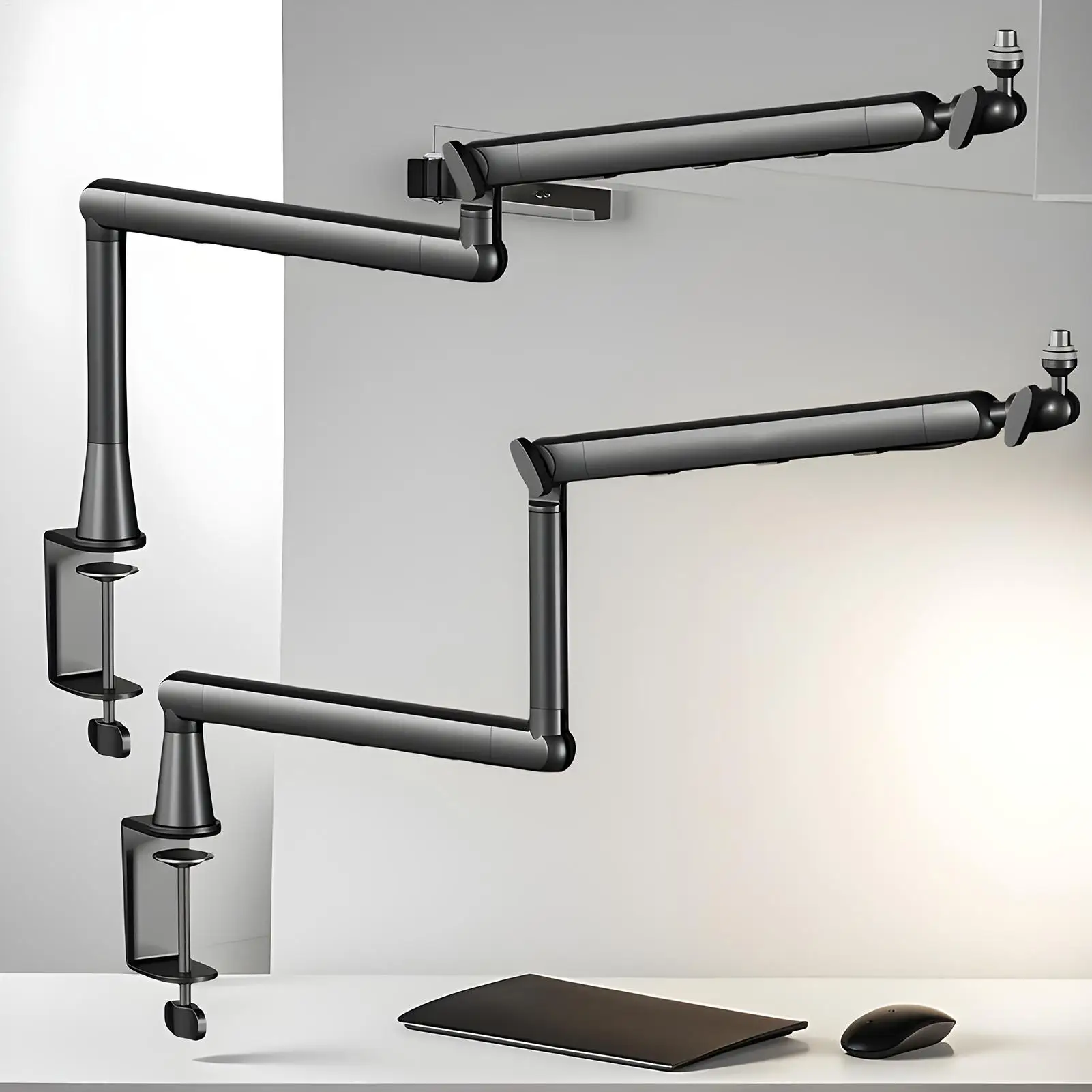 Microphone Boom Arm 360 Degree Rotating Supports Boom Microphone Arm For Singing Studio Music Computer Desktop Content