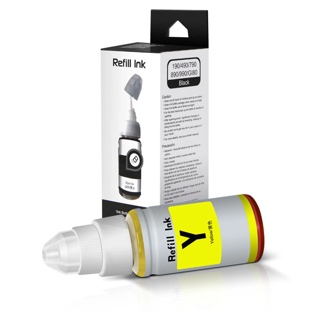 Dye Ink Canon Gi-190 Ink Refill Suit For Canon G1100 G2100 G3100 G4100 G1110 G1111 G2110 G2111 G3110 G3111 G4110 G4111 G Series