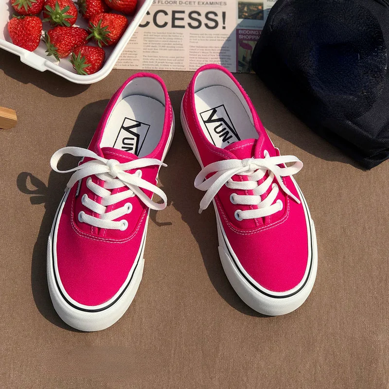 

2022 Autumn New Red Women's Shoes Casual Shoes Thick-soled Heightened Canvas Shoes Fashion Flat Women's Shoes