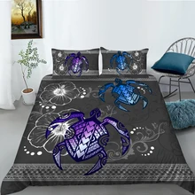 

European Pattern Hot Sale Soft Bedding Set 3d Digital Turtle Printing 2/3pcs High Quality Duvet Cover Set ES/DE/EU/US Size