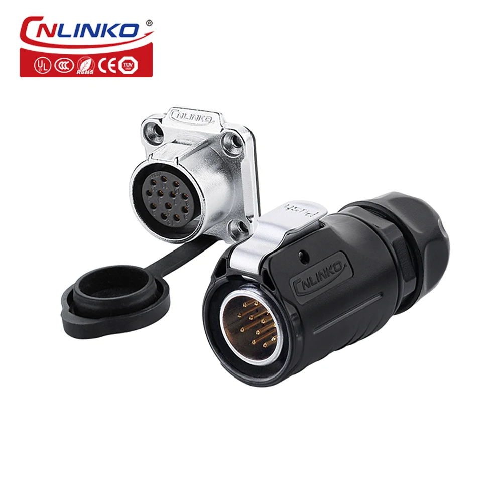 Cnlinko M20 Screw Terminal 4 Pin Circular Connector With Waterproof Quick Installation