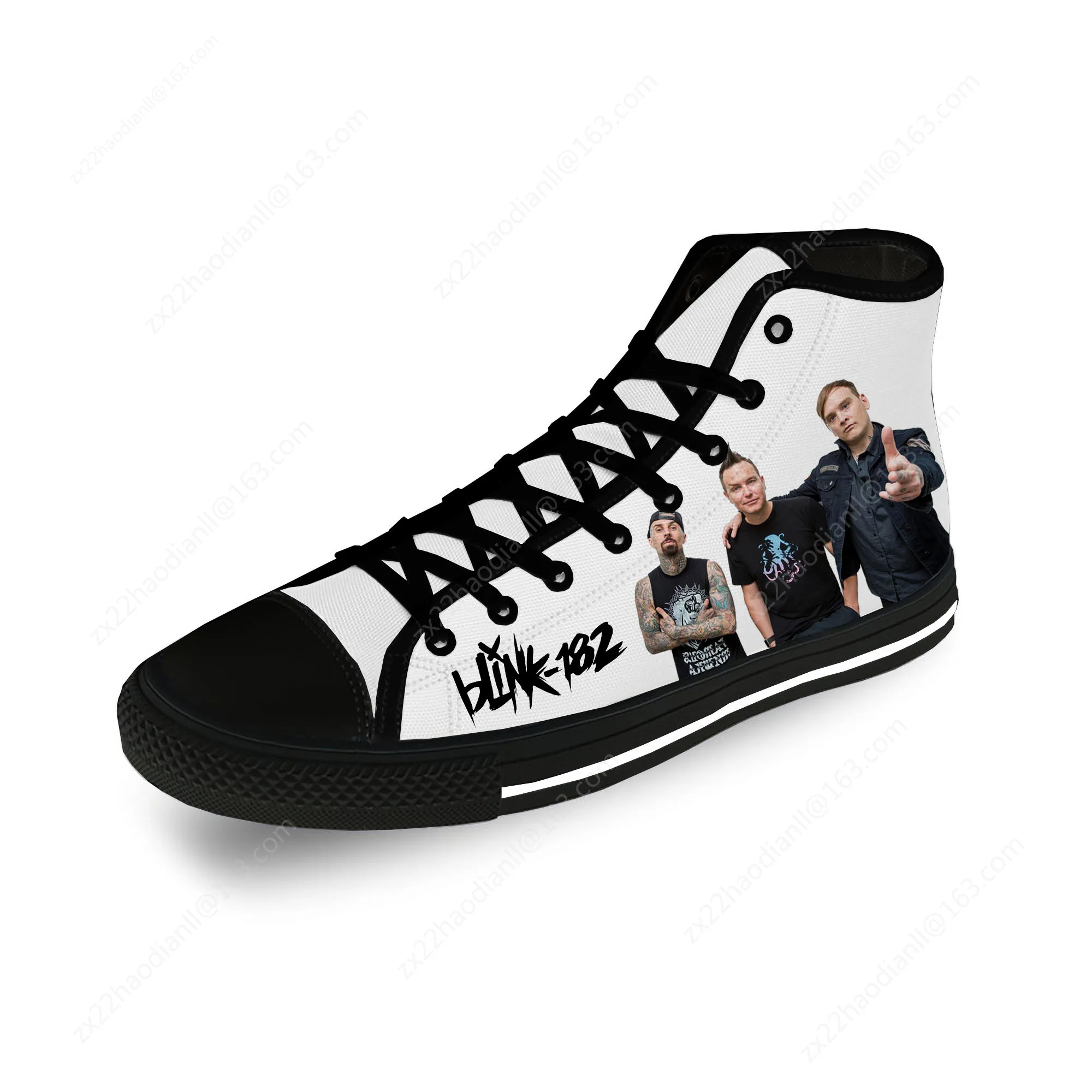Blink 128 High Top Sneakers Mens Womens Teenager Casual Shoes Canvas Running Shoes 3D Print Cosplay Breathable Lightweight shoe