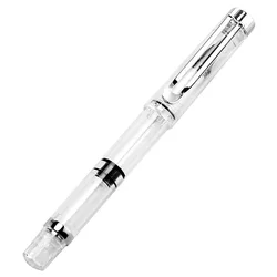 Portable Refillable Transparent Calligraphy Brush Pen with Soft Weasel Hair Tip (1pc)