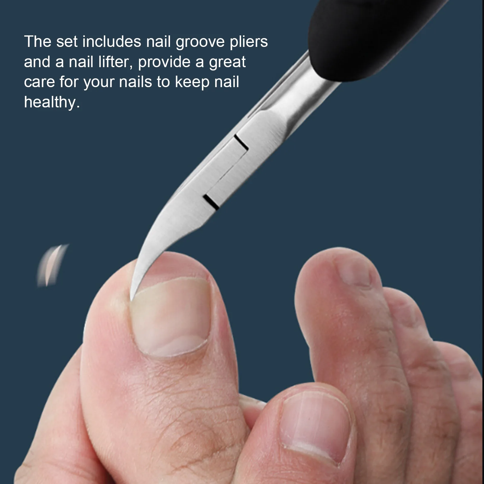 2Pcs Ingrown Toenail Tools Kit Stainless Steel Ingrown Nails Clipper Lifter Fingernail Toenail Scissors for Ingrown & Thick Nail